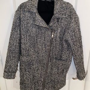 Topshop Black & White Coat